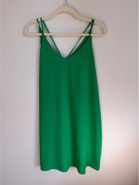 Eliane Rose Green Slip Dress with Double Straps Size 8
